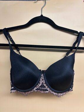 La SENZA Black and Pink Lace Underwire Bra